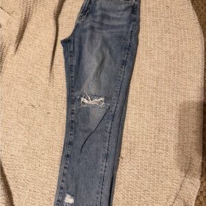 Classic Blue Distressed Women Jeans